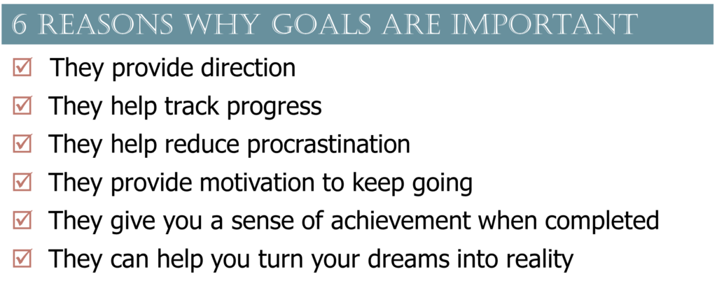 6 reasons I find goals to be important
